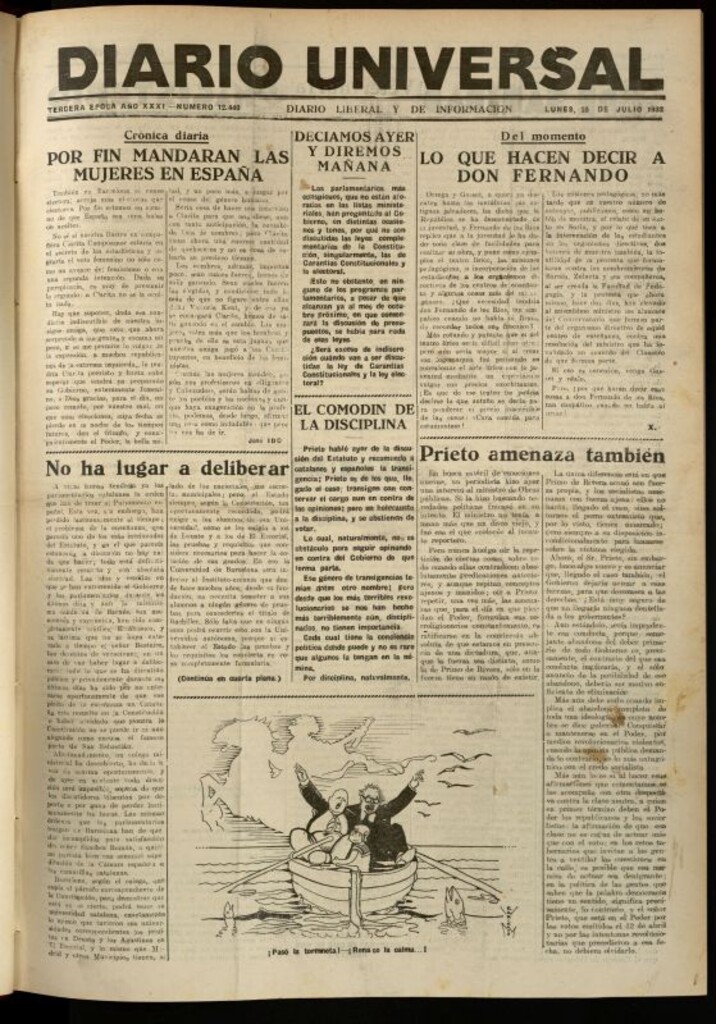 Miniatura de Diario Universal del 25 de julio de 1932