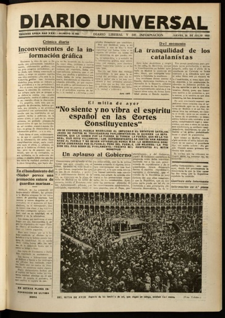 Miniatura de Diario Universal del 28 de julio de 1932