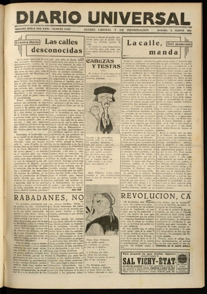 Miniatura de Diario Universal del 6 de agosto de 1932