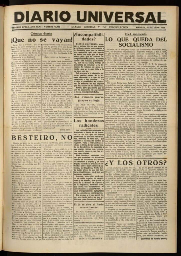 Miniatura de Diario Universal del 10 de octubre de 1932