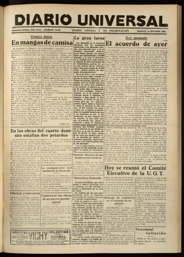 Miniatura de Diario Universal del 12 de octubre de 1932
