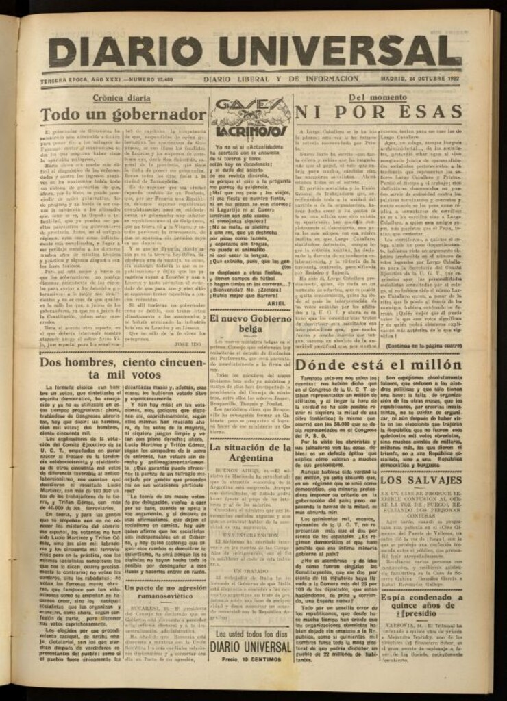Miniatura de Diario Universal del 24 de octubre de 1932