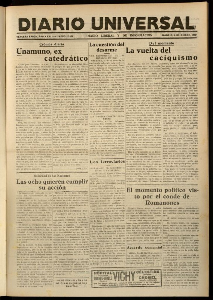 Miniatura de Diario Universal del 6 de diciembre de 1932