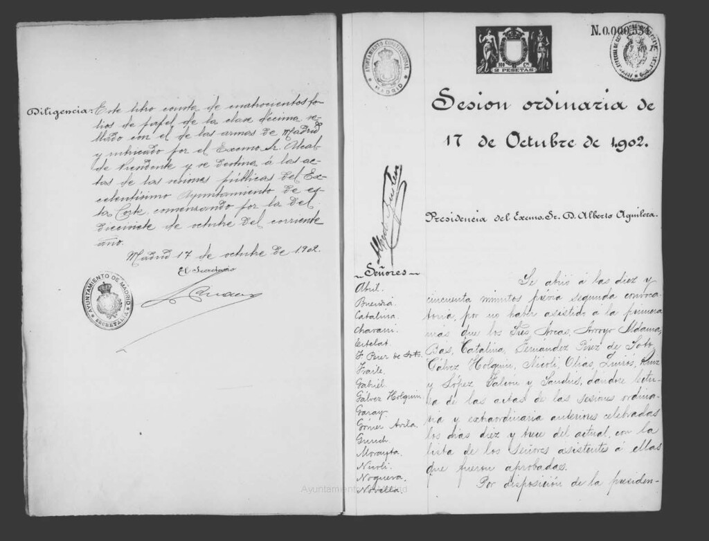 Miniatura de Actas de acuerdos del Ayuntamiento. Tomo 467 del año 1902 (17 octubre a 15 noviembre)