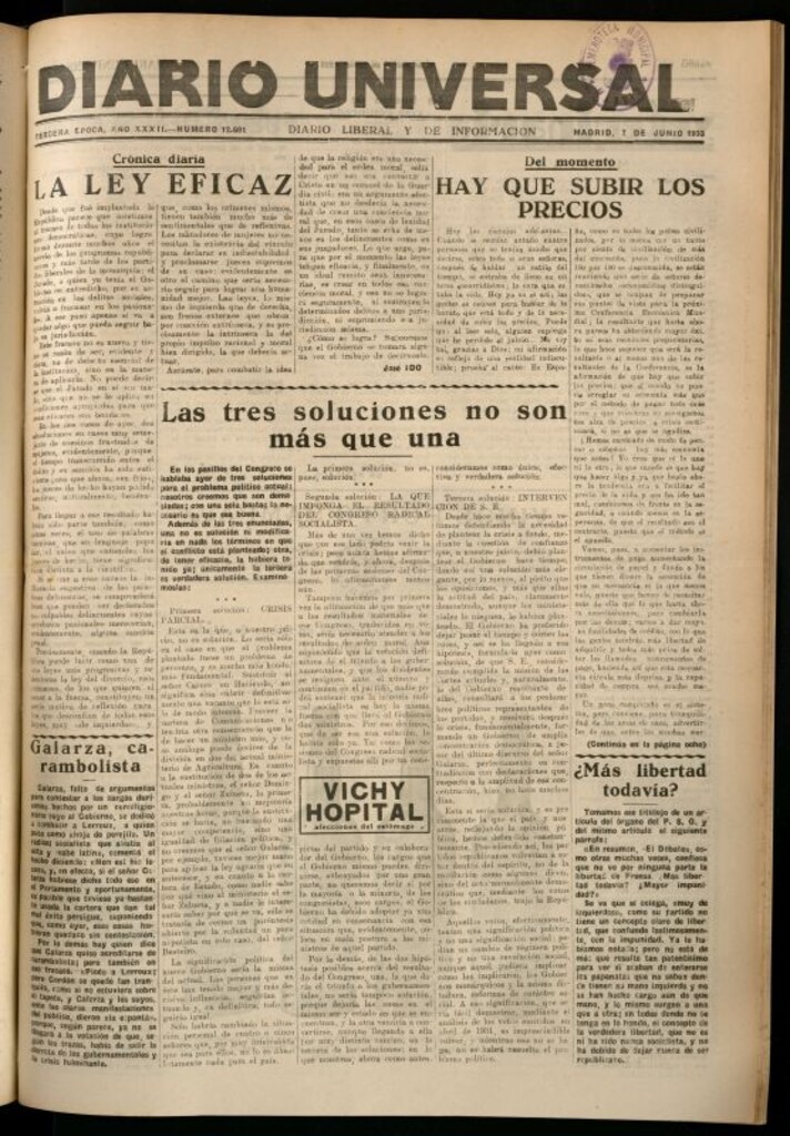 Miniatura de Diario Universal del 7 de junio de 1933