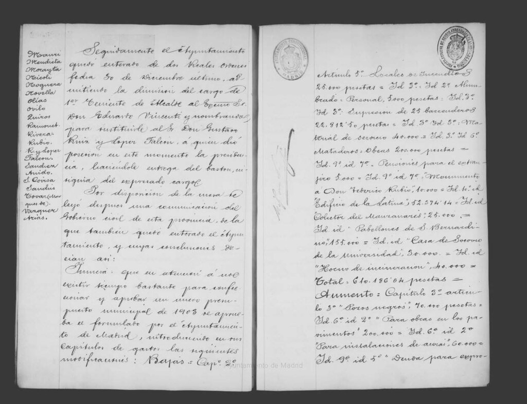 Miniatura de Actas de acuerdos del Ayuntamiento. Tomo 470 del año 1903 (2 enero a 28 marzo)