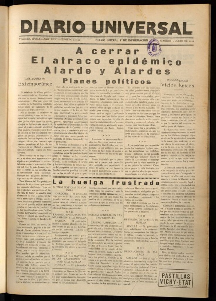 Miniatura de Diario Universal del 5 de junio de 1934