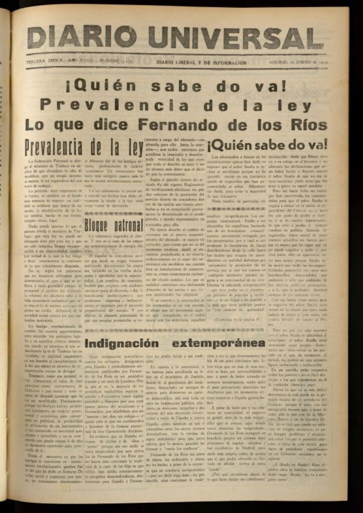 Miniatura de Diario Universal del 16 de enero de 1935
