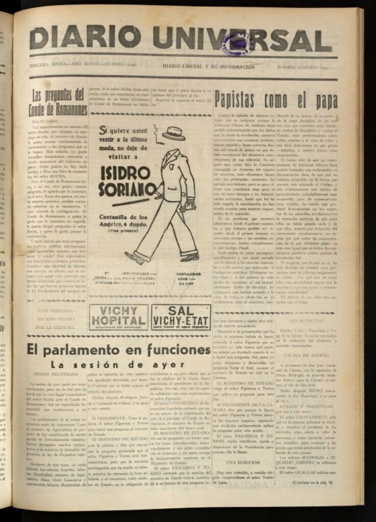 Miniatura de Diario Universal del 16 de marzo de 1935