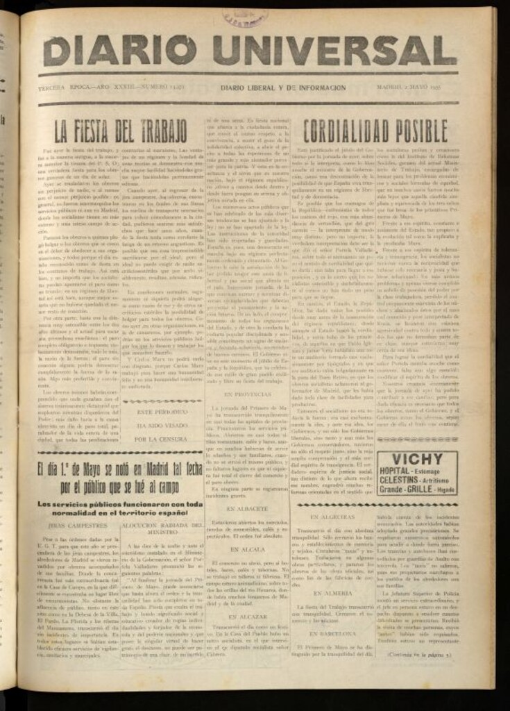 Miniatura de Diario Universal del 2 de mayo de 1935