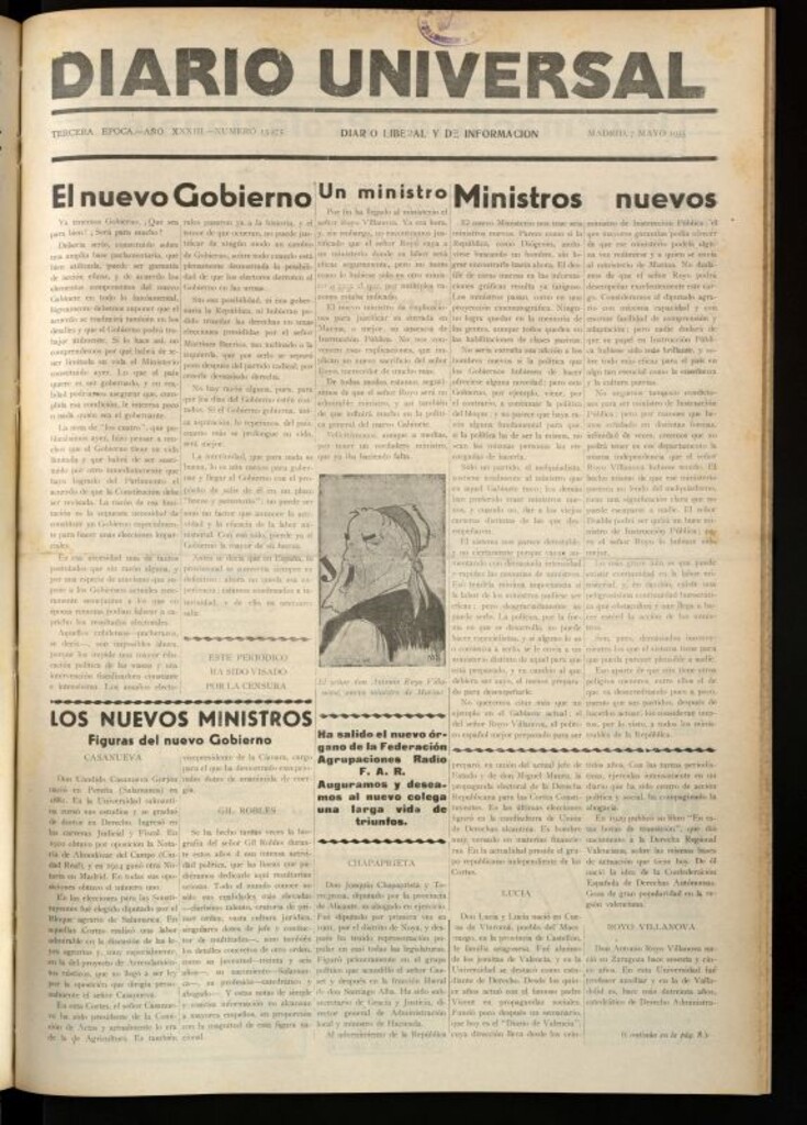 Miniatura de Diario Universal del 7 de mayo de 1935