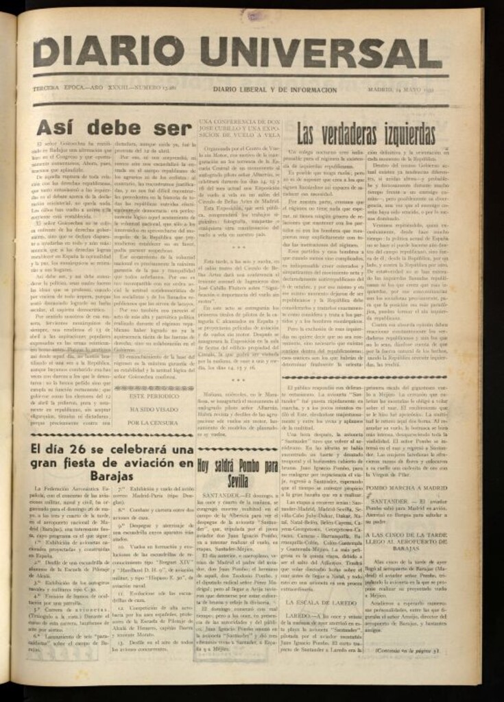 Miniatura de Diario Universal del 14 de mayo de 1935