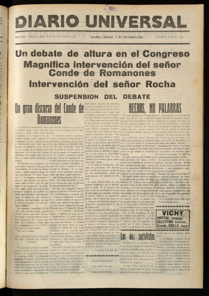 Miniatura de Diario Universal del 15 de mayo de 1935