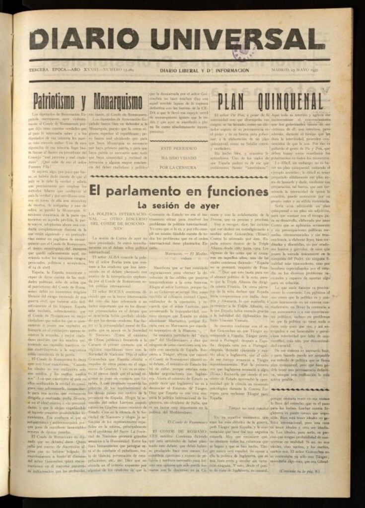 Miniatura de Diario Universal del 23 de mayo de 1935