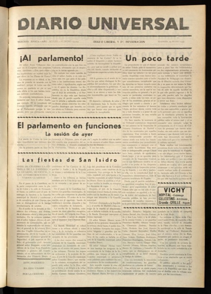 Miniatura de Diario Universal del 29 de mayo de 1935