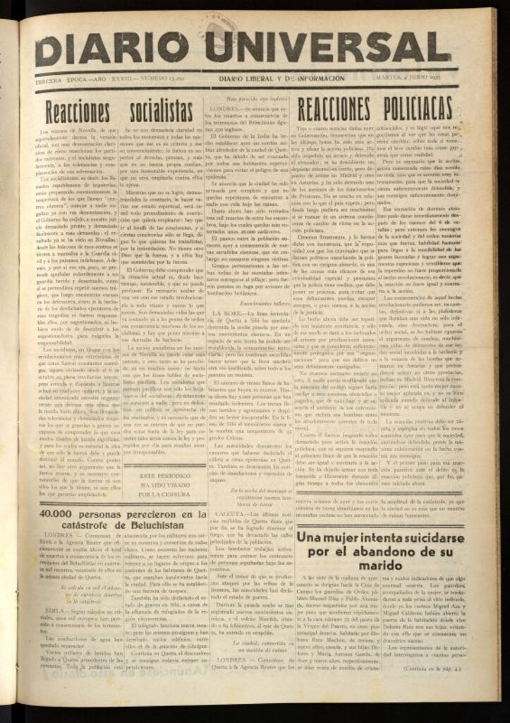 Miniatura de Diario Universal del 4 de junio de 1935