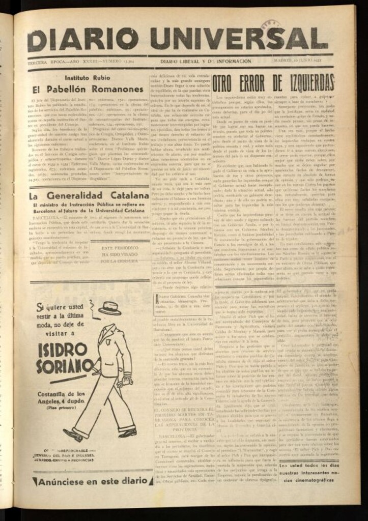 Miniatura de Diario Universal del 10 de junio de 1935