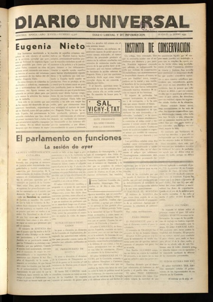 Miniatura de Diario Universal del 12 de junio de 1935