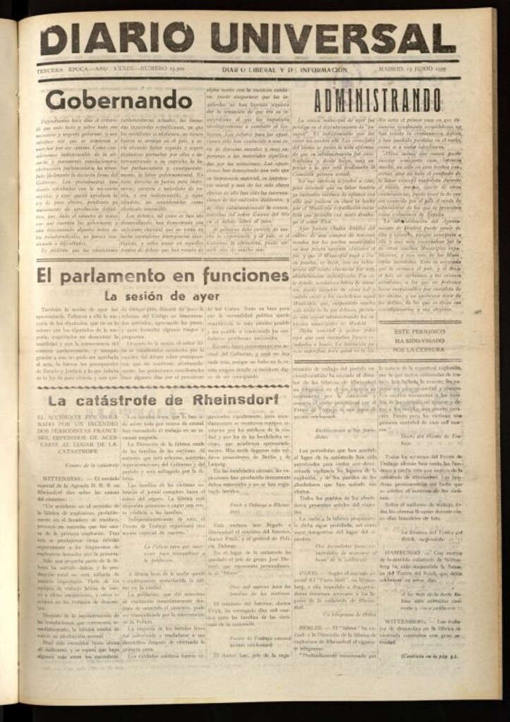 Miniatura de Diario Universal del 15 de junio de 1935