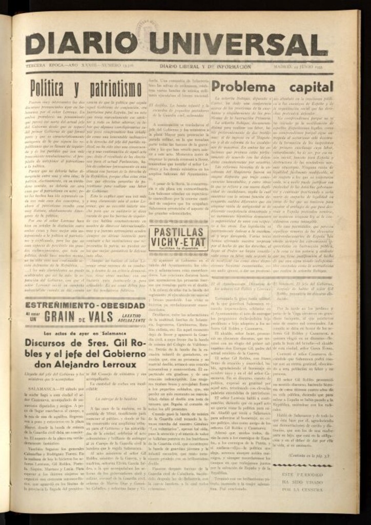 Miniatura de Diario Universal del 24 de junio de 1935