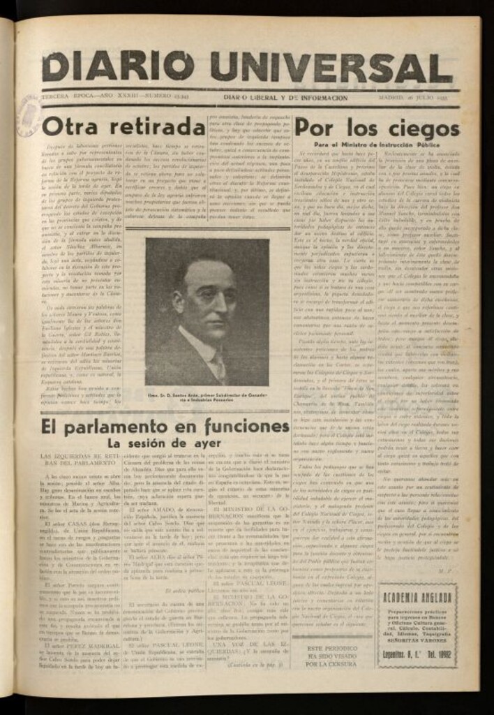 Miniatura de Diario Universal del 26 de julio de 1935