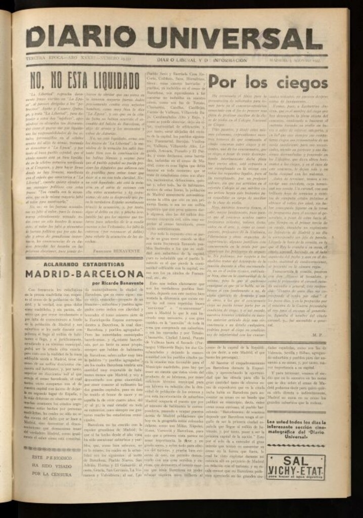 Miniatura de Diario Universal del 5 de agosto de 1935