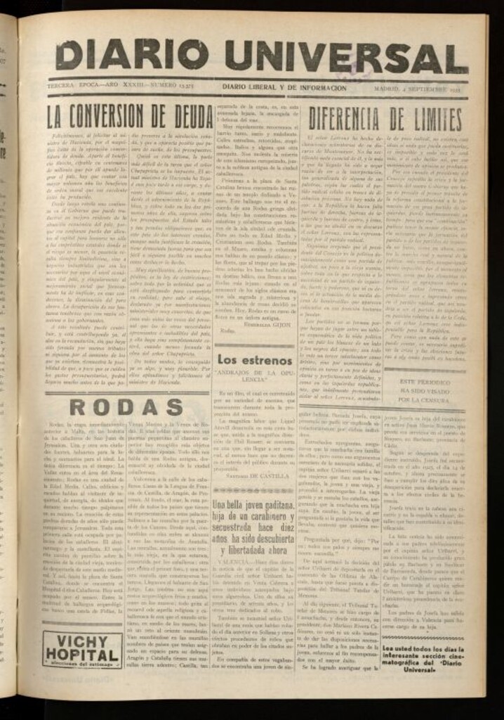 Miniatura de Diario Universal del 4 de septiembre de 1935