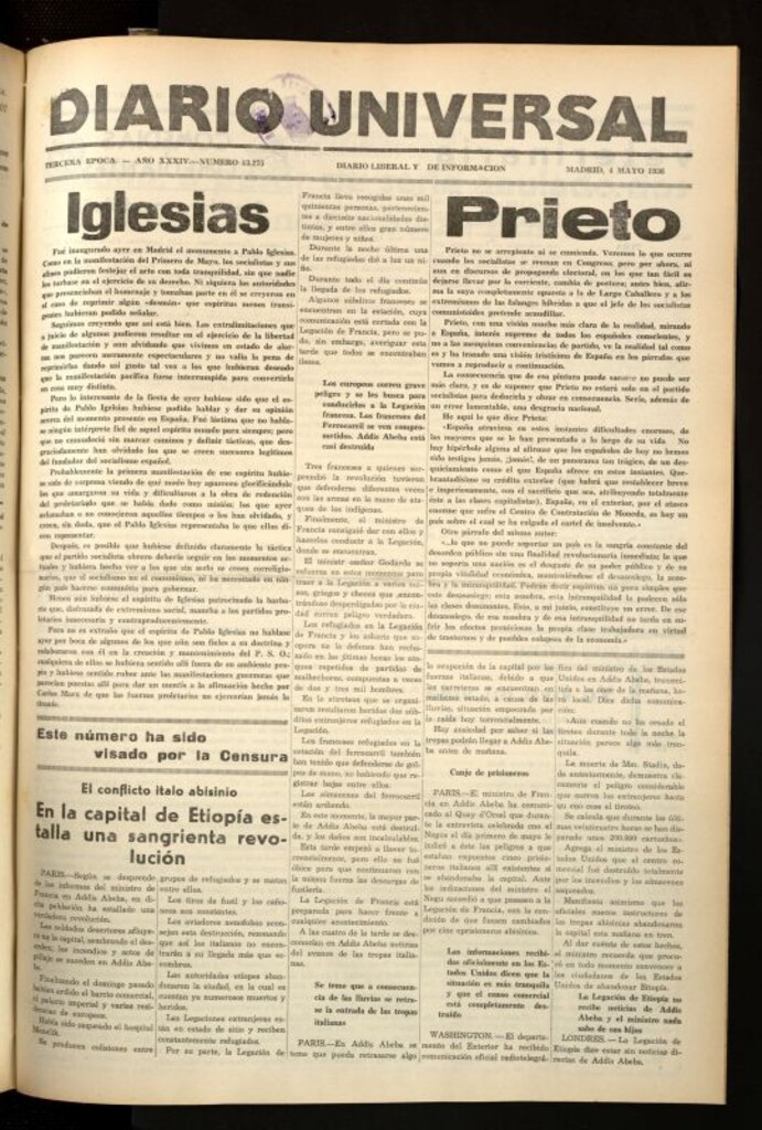 Miniatura de Diario Universal del 4 de mayo de 1936