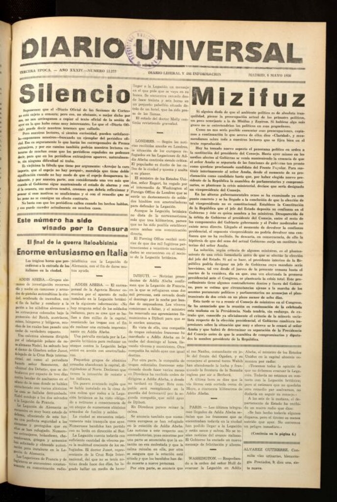 Miniatura de Diario Universal del 6 de mayo de 1936