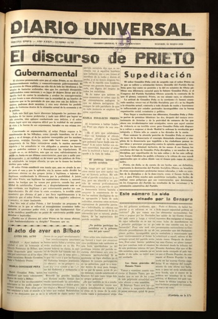 Miniatura de Diario Universal del 25 de mayo de 1936