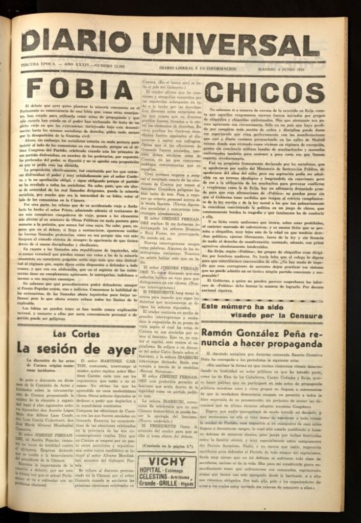 Miniatura de Diario Universal del 3 de junio de 1936