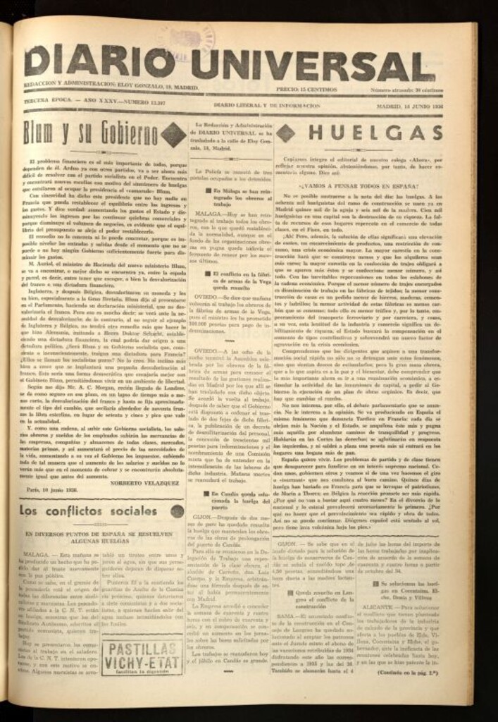 Miniatura de Diario Universal del 16 de junio de 1936