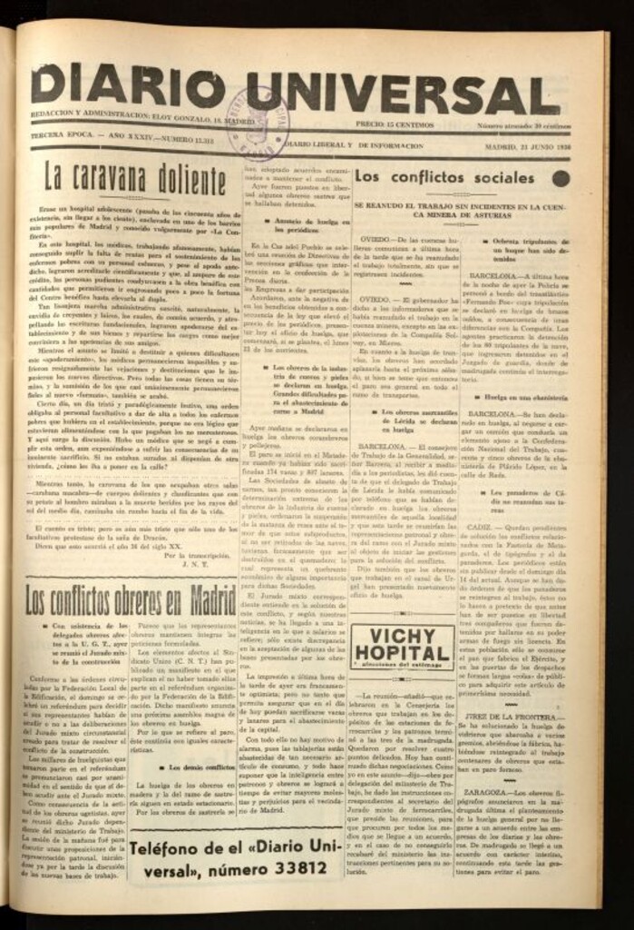 Miniatura de Diario Universal del 23 de junio de 1936