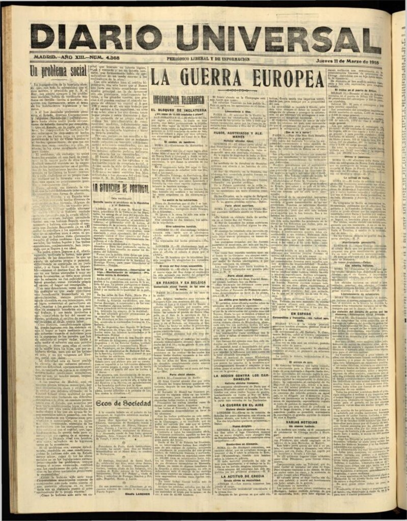 Miniatura de Diario Universal del 11 de marzo de 1915