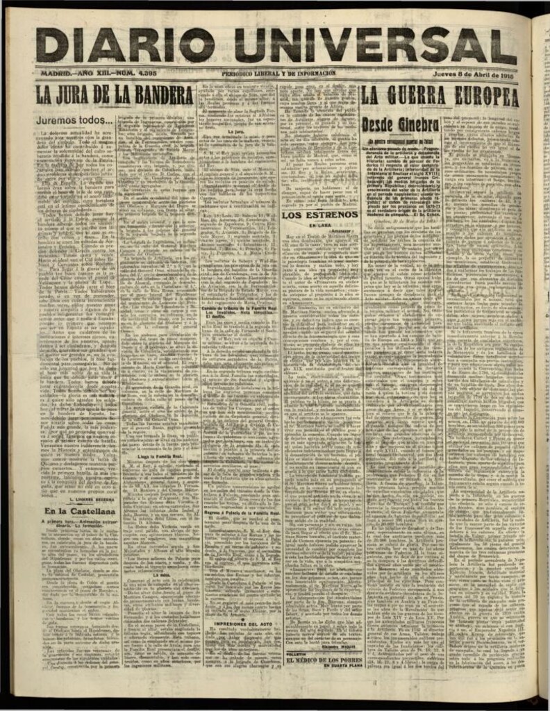 Miniatura de Diario Universal del 8 de abril de 1915