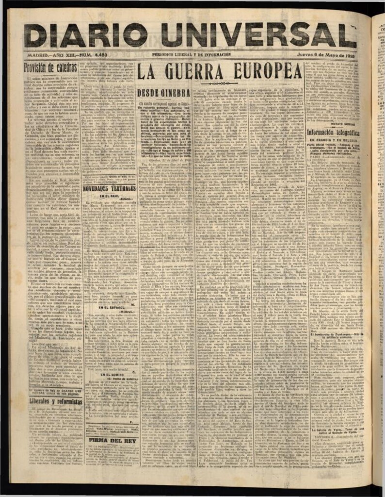 Miniatura de Diario Universal del 6 de mayo de 1915