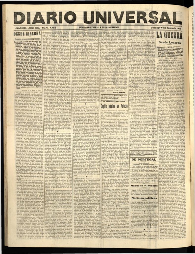 Miniatura de Diario Universal del 6 de junio de 1915