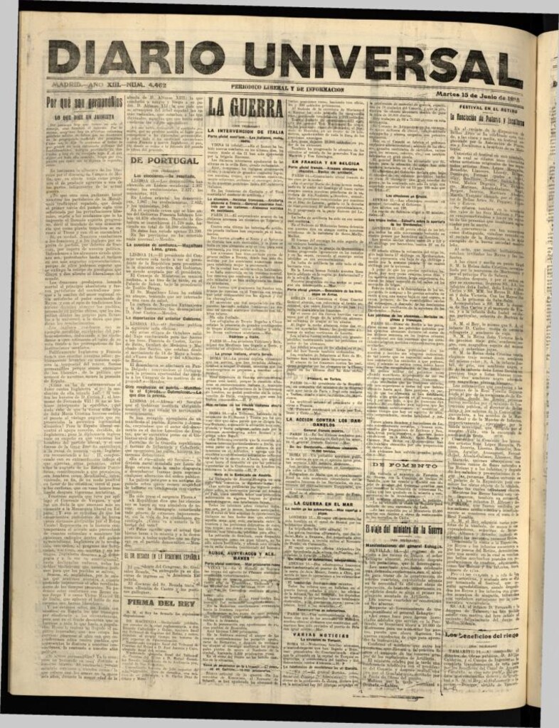 Miniatura de Diario Universal del 15 de junio de 1915