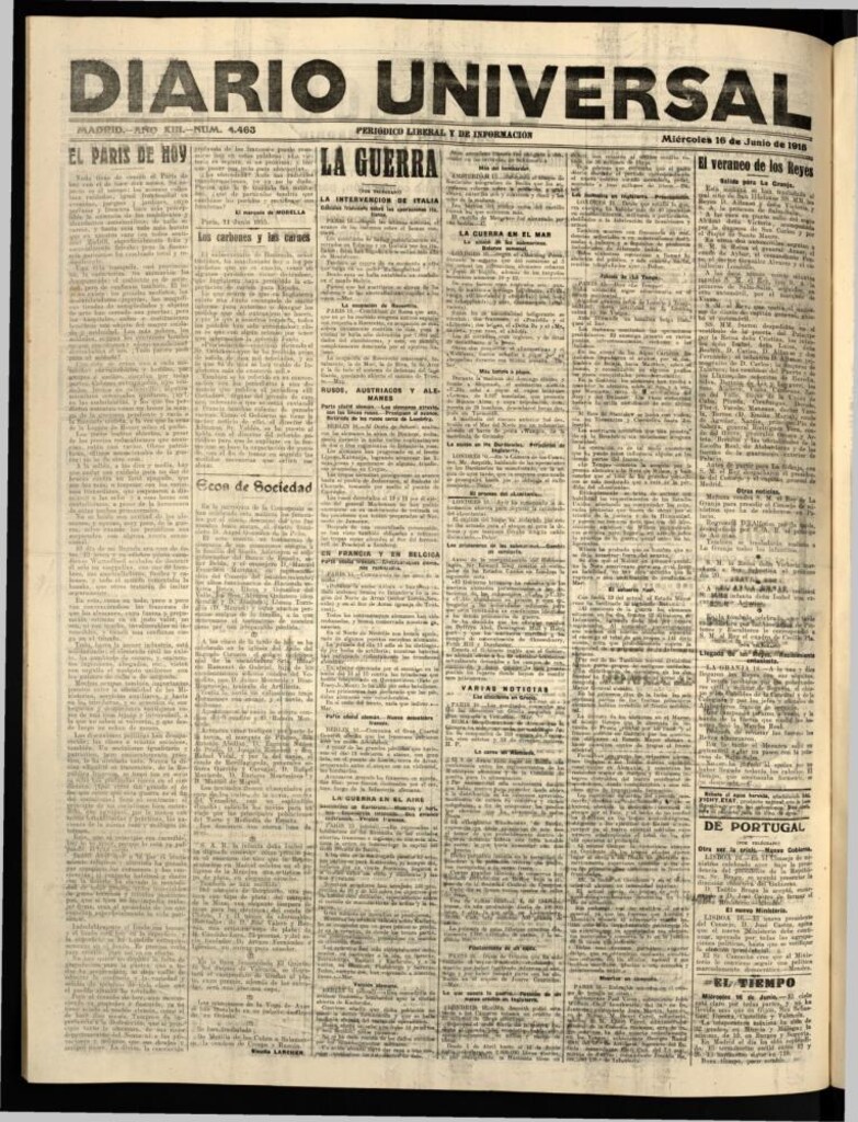 Miniatura de Diario Universal del 16 de junio de 1915