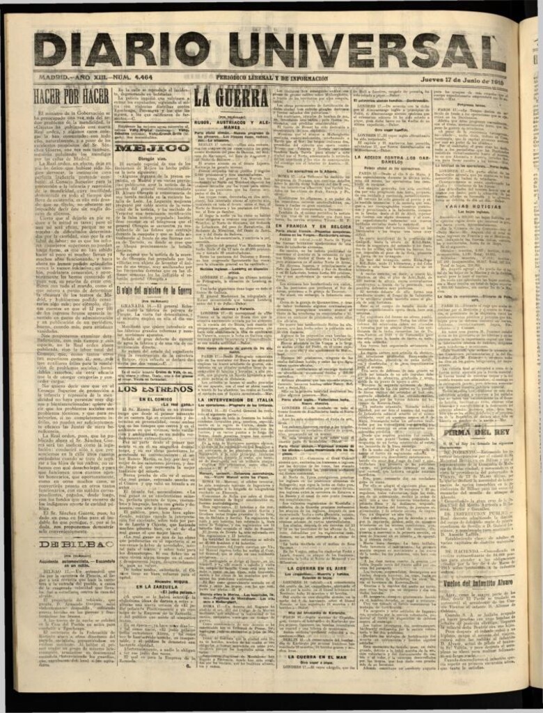 Miniatura de Diario Universal del 17 de junio de 1915
