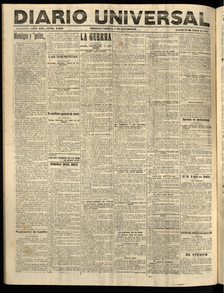 Miniatura de Diario Universal del 21 de junio de 1915