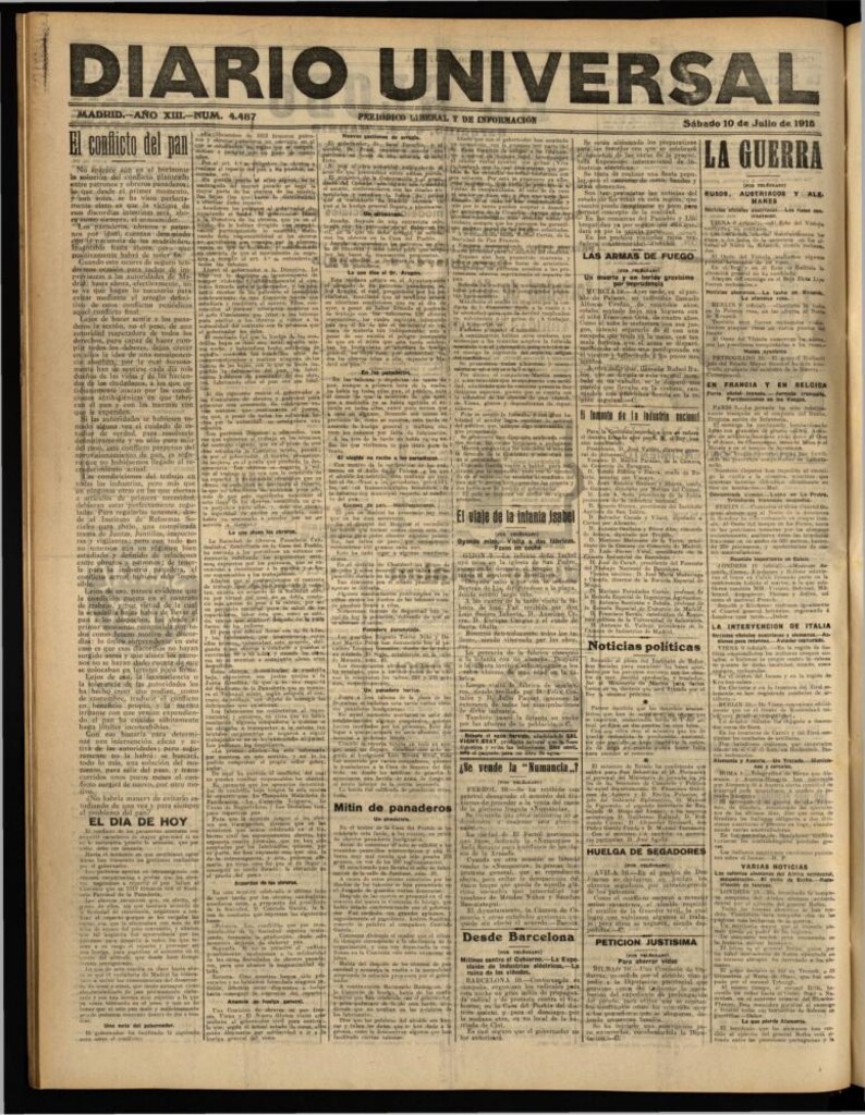 Miniatura de Diario Universal del 10 de julio de 1915