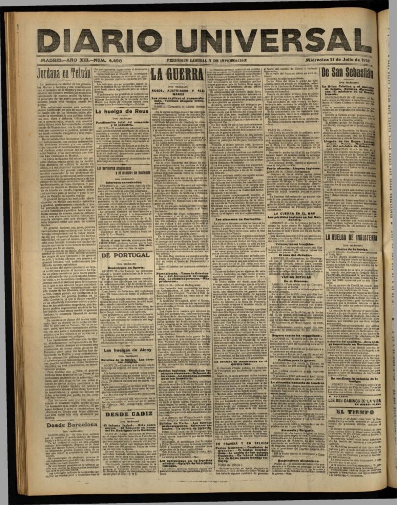Miniatura de Diario Universal del 21 de julio de 1915