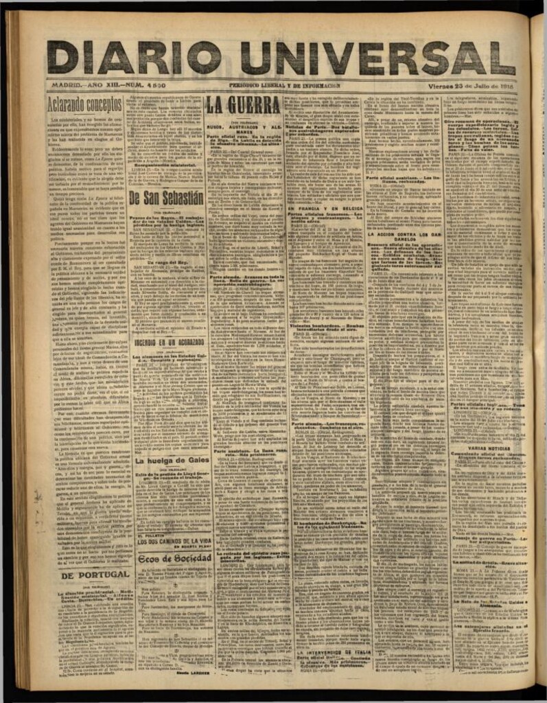 Miniatura de Diario Universal del 23 de julio de 1915
