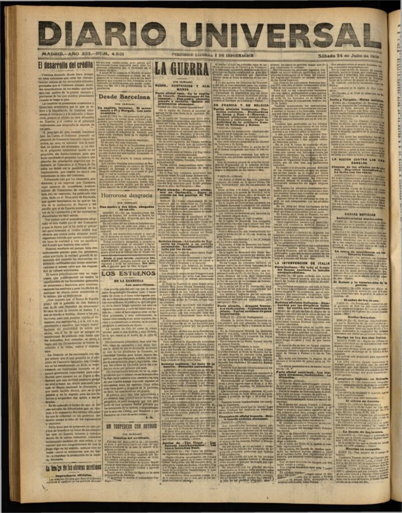 Miniatura de Diario Universal del 24 de julio de 1915