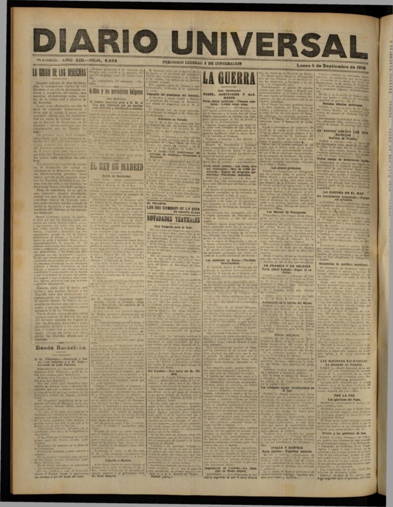 Miniatura de Diario Universal del 6 de septiembre de 1915
