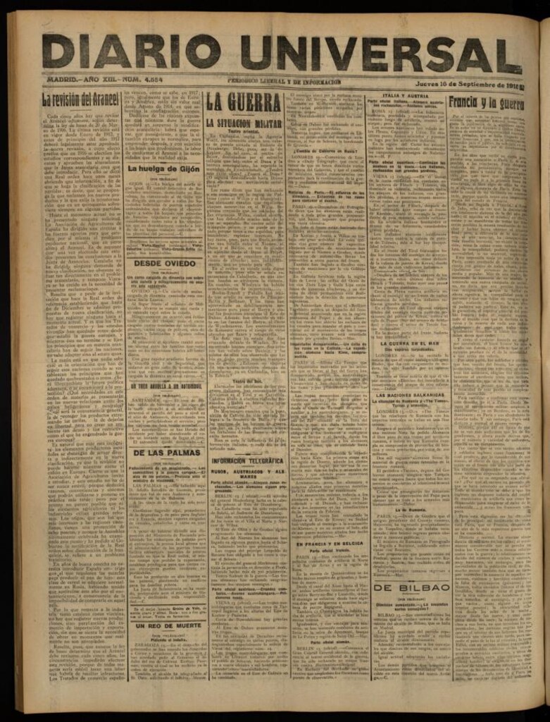 Miniatura de Diario Universal del 16 de septiembre de 1915