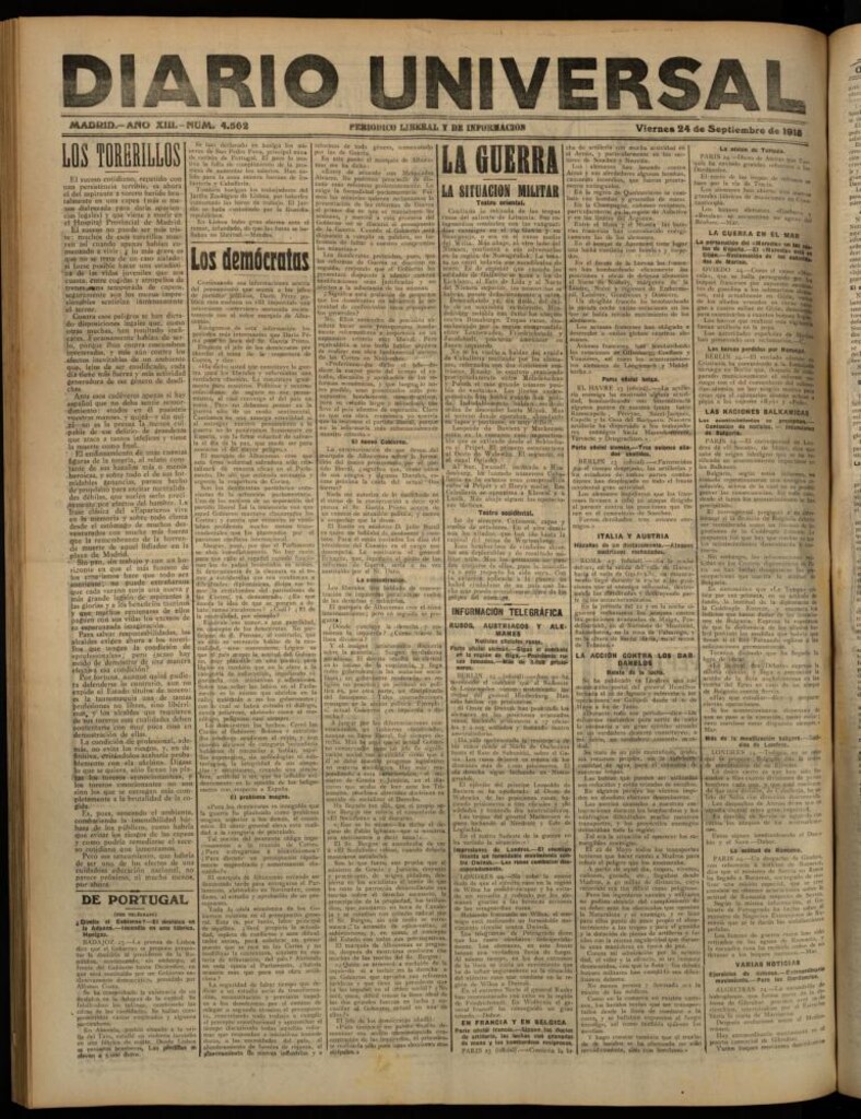 Miniatura de Diario Universal del 24 de septiembre de 1915
