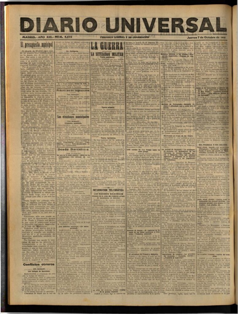 Miniatura de Diario Universal del 7 de octubre de 1915