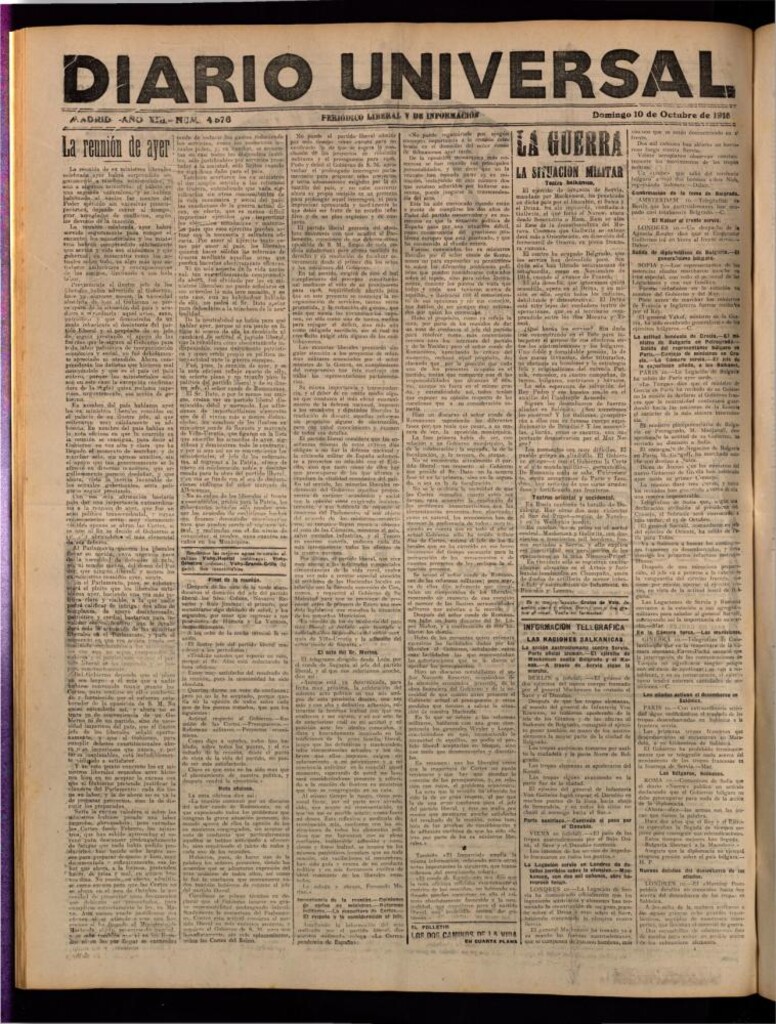 Miniatura de Diario Universal del 10 de octubre de 1915